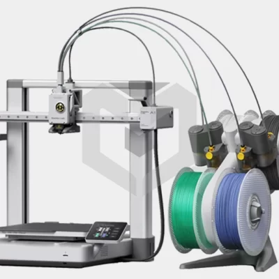 Impresora 3D Bambu Lab A1 Combo en funcionamiento